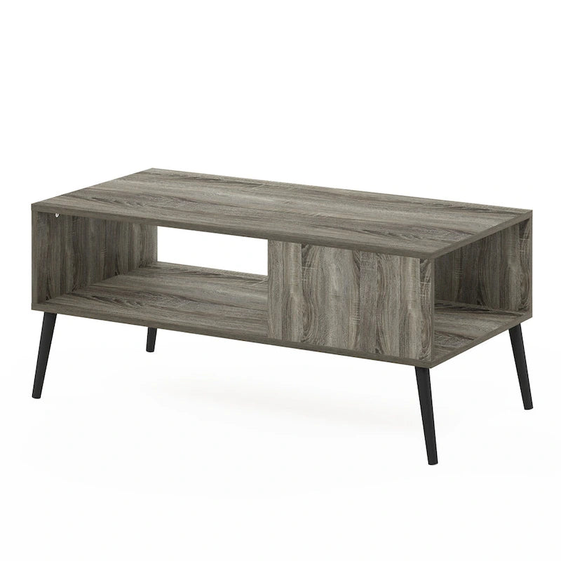 Table basse Furinno Claude style Mid-Century avec pieds en bois