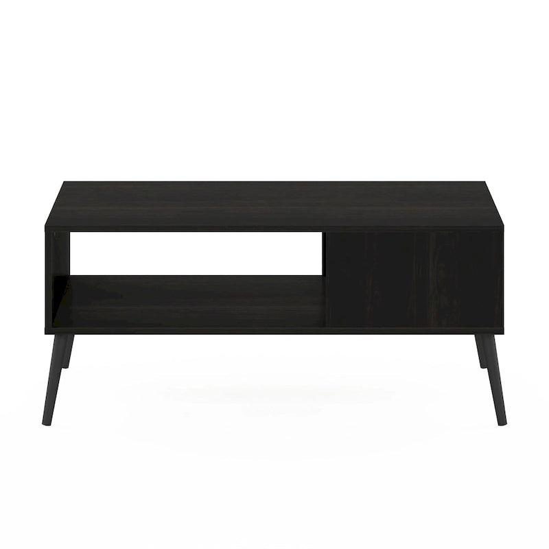 Table basse Furinno Claude style Mid-Century avec pieds en bois