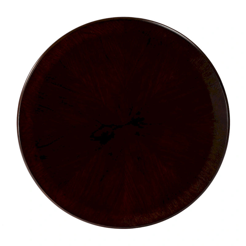 Table piédestal ronde traditionnelle Butler en finition cerisier plantation - marron foncé