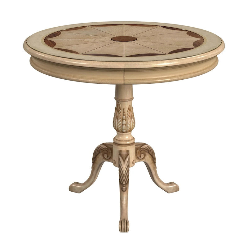 Table piédestal ronde traditionnelle Butler en finition cerisier plantation - marron foncé