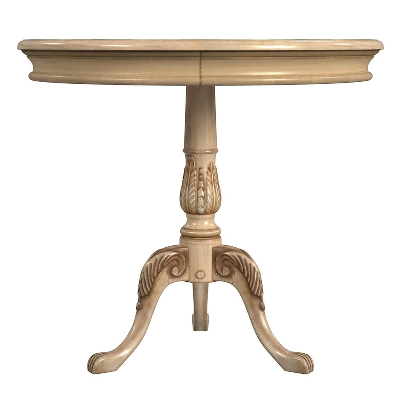 Table piédestal ronde traditionnelle Butler en finition cerisier plantation - marron foncé