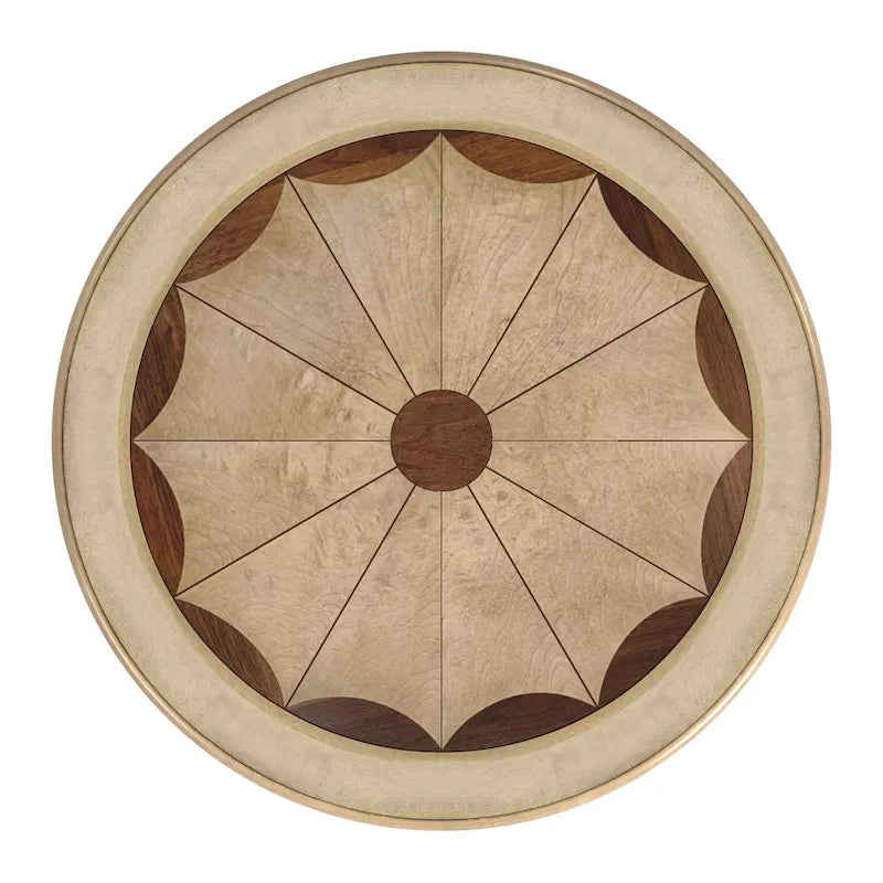 Table piédestal ronde traditionnelle Butler en finition cerisier plantation - marron foncé
