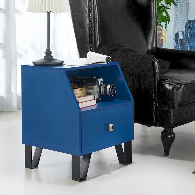 Table d'appoint contemporaine Kara à 1 étagère de 16 po par Furniture of America