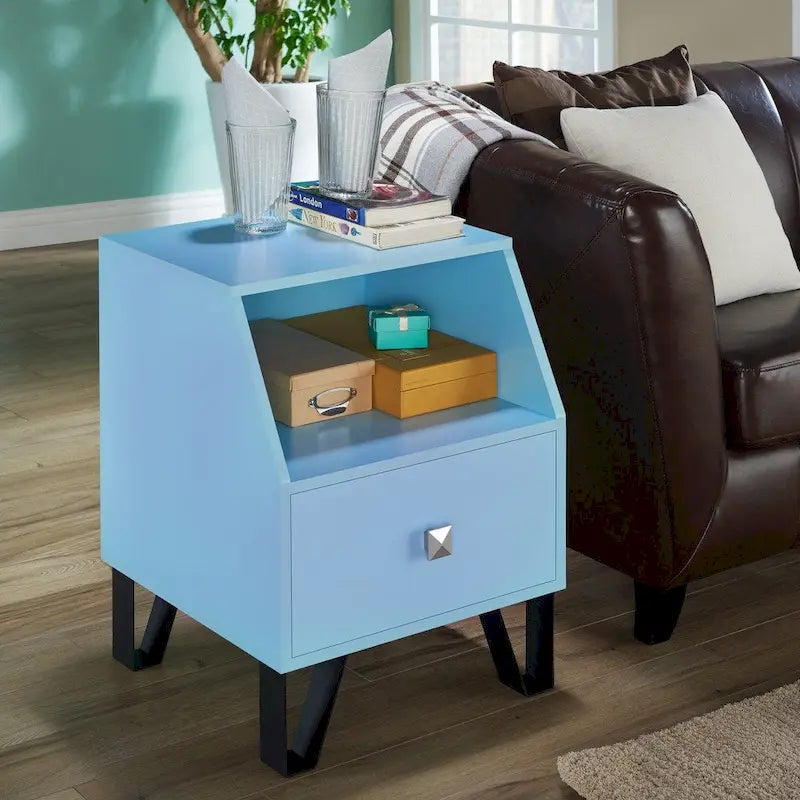 Table d'appoint contemporaine Kara à 1 étagère de 16 po par Furniture of America