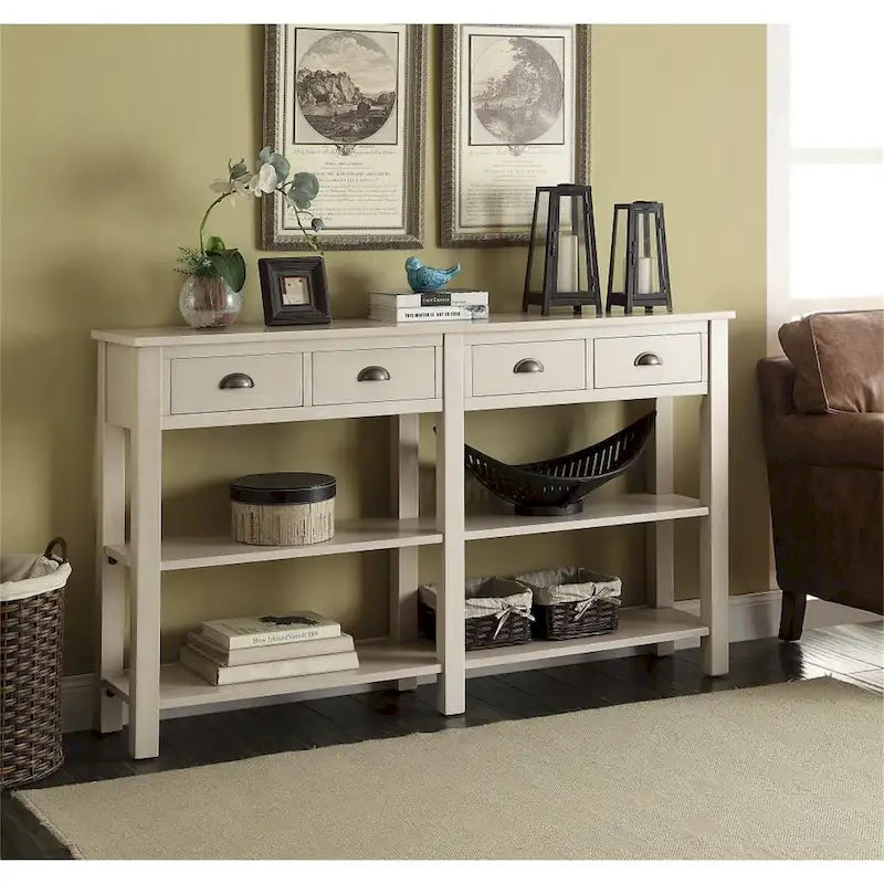 Table console 72" avec 4 tiroirs