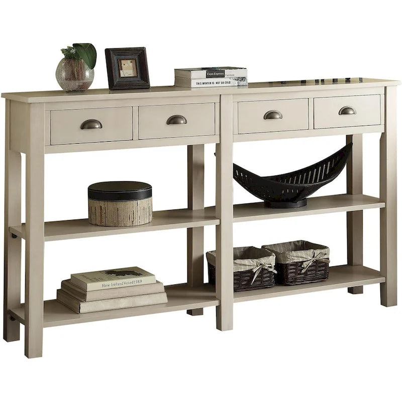 Table console 72" avec 4 tiroirs