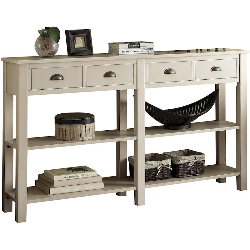 Table console 72" avec 4 tiroirs
