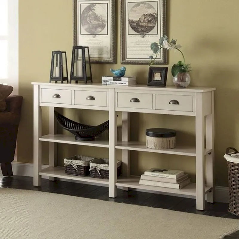 Table console 72" avec 4 tiroirs