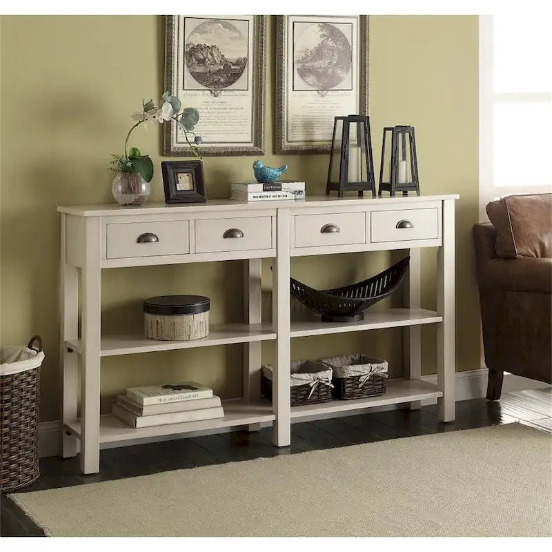 Table console 72" avec 4 tiroirs