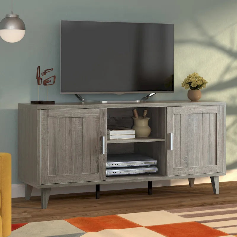 Meuble TV Briggs Modern de 60 pouces Bridgevine Home pour téléviseurs jusqu'à 65 pouces
