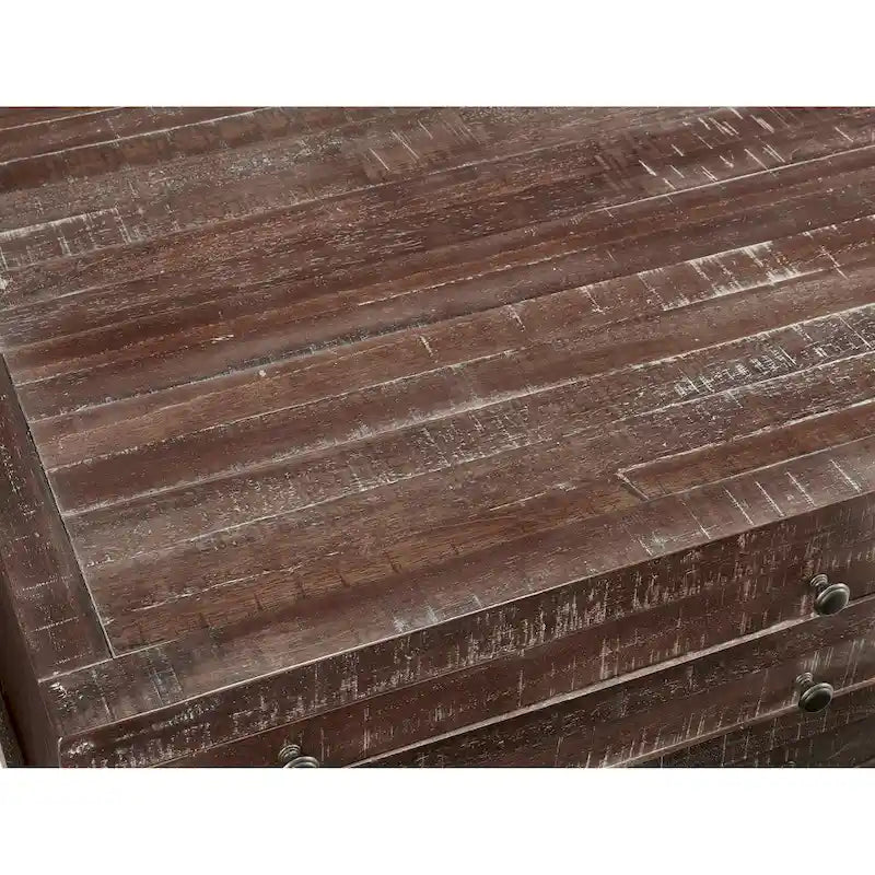 Table basse à roulettes en bois massif Townsend, coloris Java