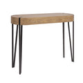 Console en bois Astoria avec pieds en métal (épingle à cheveux) – 106,7 cm L x 35,6 cm l x 77 cm H