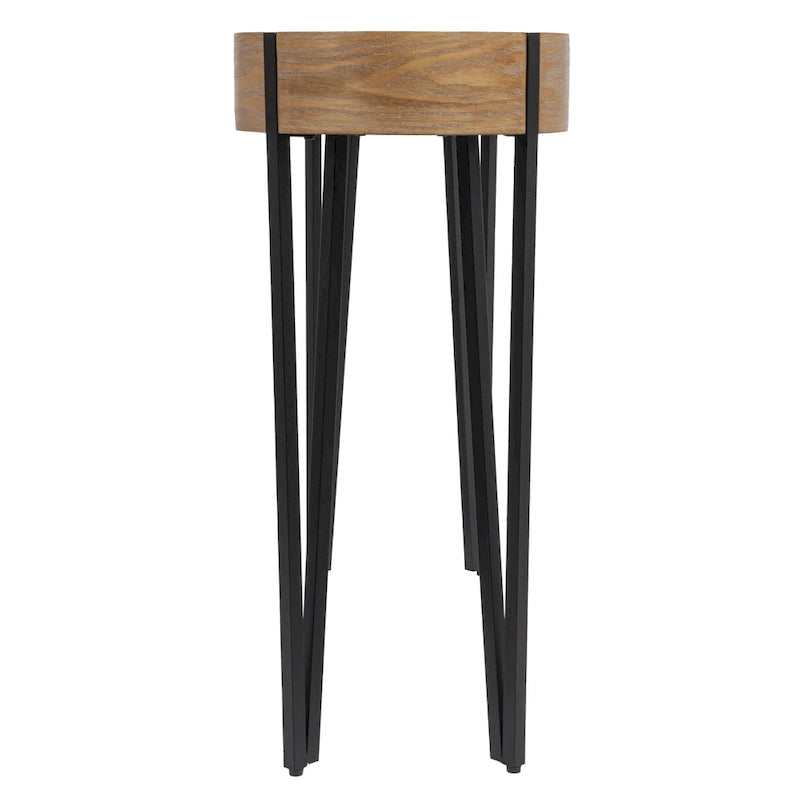 Console en bois Astoria avec pieds en métal (épingle à cheveux) – 106,7 cm L x 35,6 cm l x 77 cm H