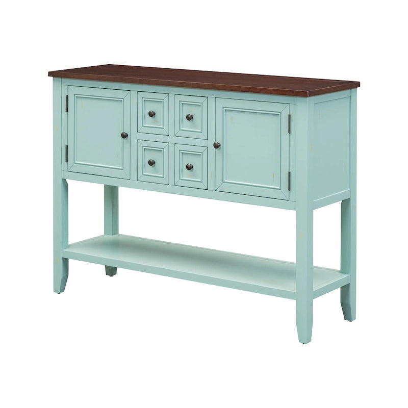 Console/Buffet rétro Nestfair avec tiroirs et étagère inférieure