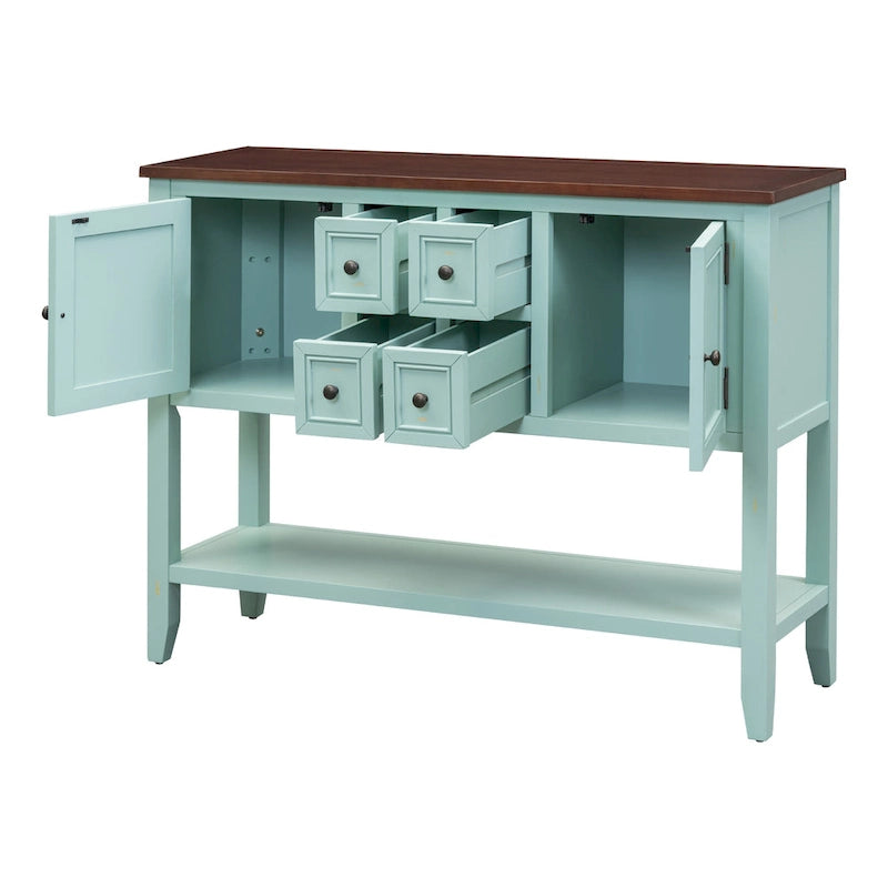 Console/Buffet rétro Nestfair avec tiroirs et étagère inférieure