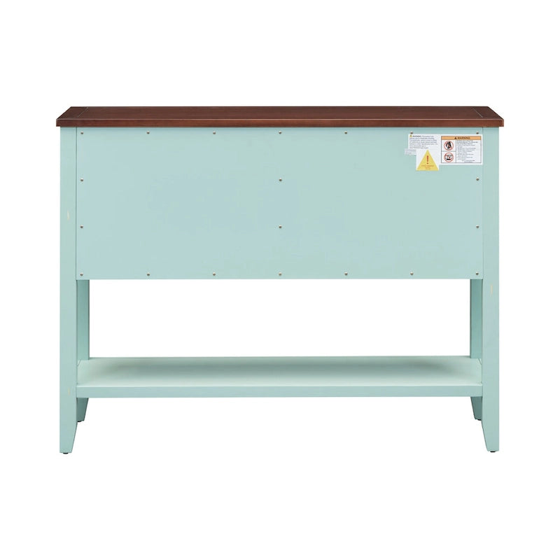 Console/Buffet rétro Nestfair avec tiroirs et étagère inférieure