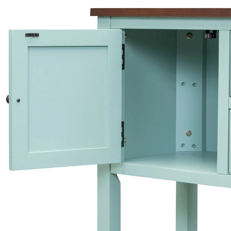Console/Buffet rétro Nestfair avec tiroirs et étagère inférieure