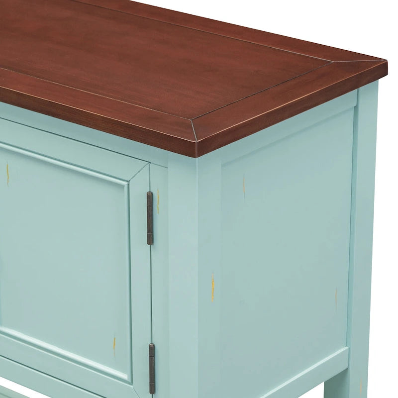 Console/Buffet rétro Nestfair avec tiroirs et étagère inférieure