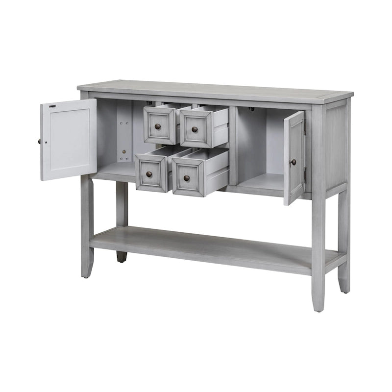 Console/Buffet rétro Nestfair avec tiroirs et étagère inférieure