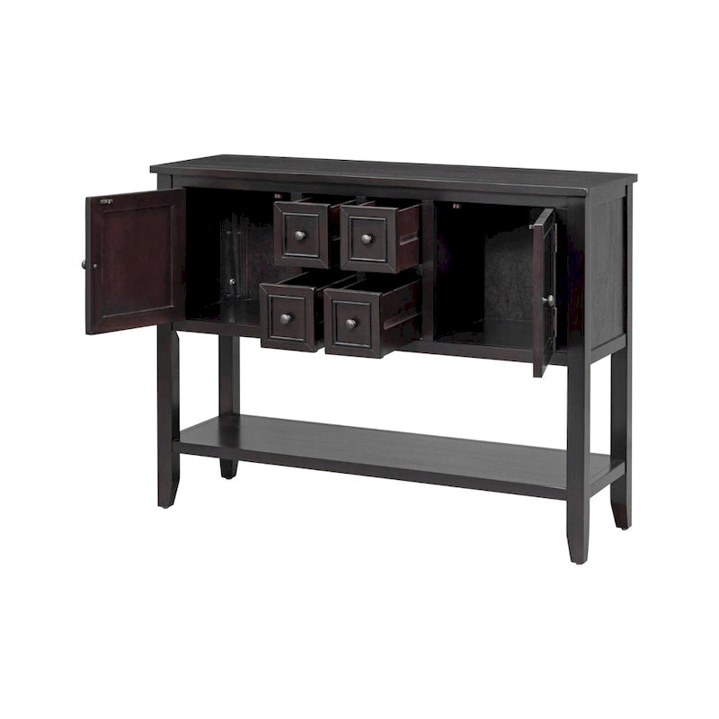 Console/Buffet rétro Nestfair avec tiroirs et étagère inférieure