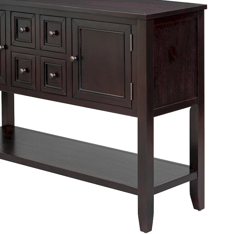 Console/Buffet rétro Nestfair avec tiroirs et étagère inférieure