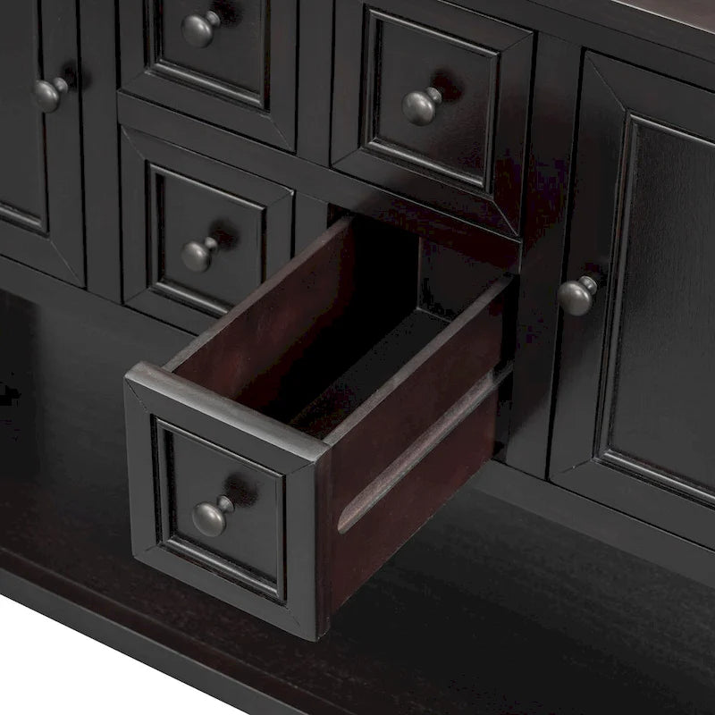 Console/Buffet rétro Nestfair avec tiroirs et étagère inférieure