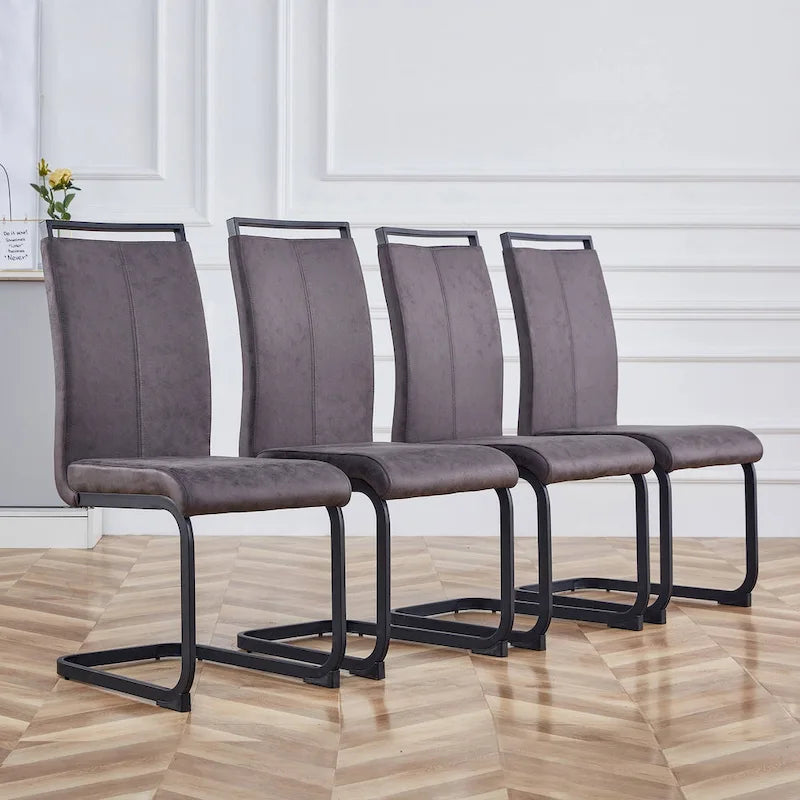 Chaises de salle à manger modernes en similicuir PU, lot de 4