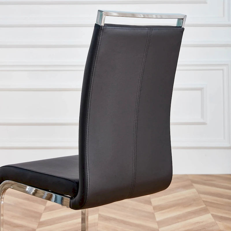 Chaises de salle à manger modernes en similicuir PU, lot de 4