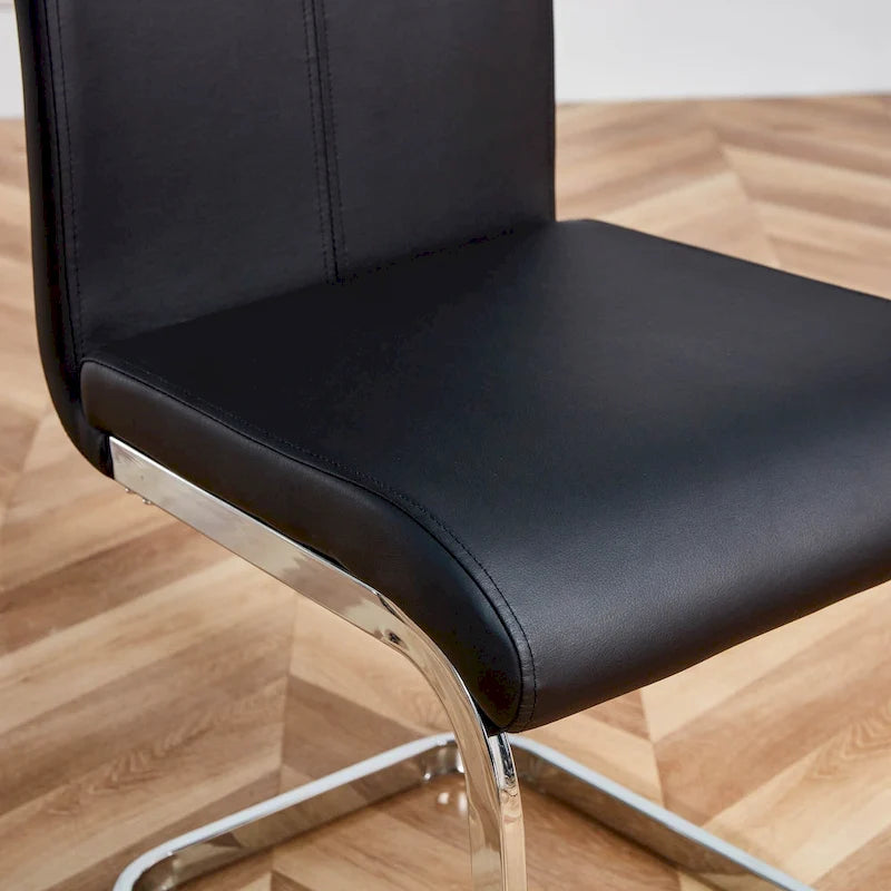 Chaises de salle à manger modernes en similicuir PU, lot de 4