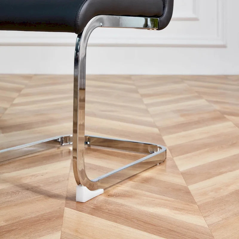 Chaises de salle à manger modernes en similicuir PU, lot de 4