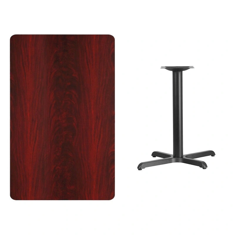 Dessus de table stratifié rectangulaire 30 x 48 avec pied de table 23,5 x 29,5 – 30 l. x 48 P. x 31,125 H.