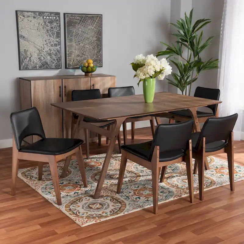 Ensemble de salle à manger Afton Mid-Century Modern 7 pièces