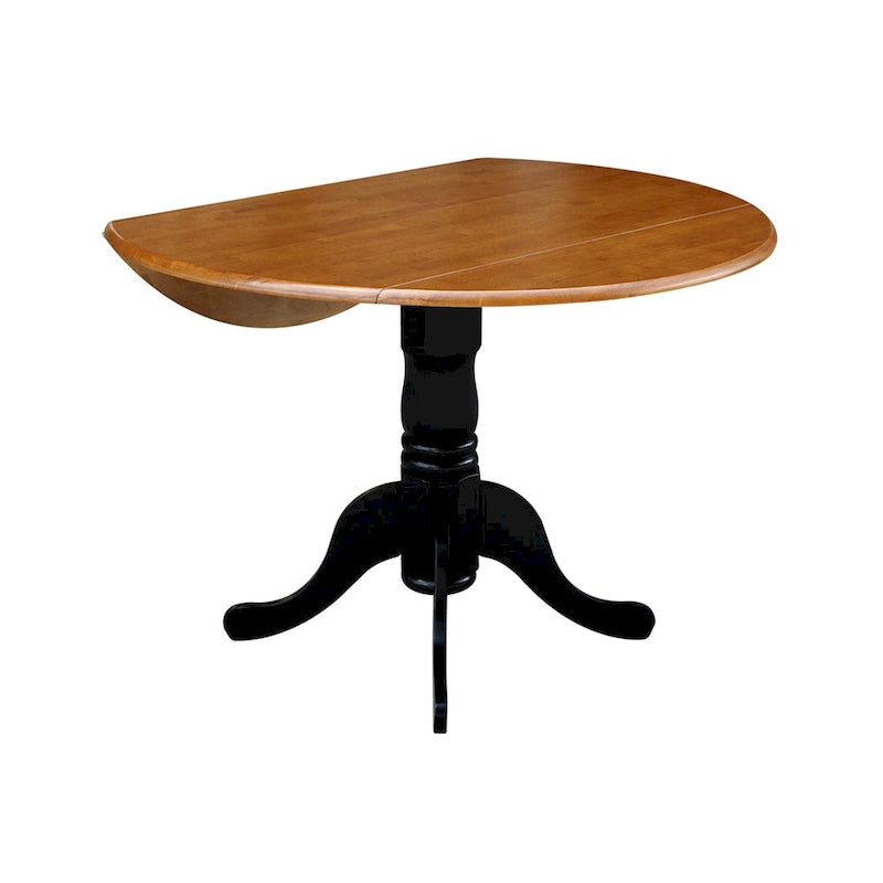 Table à abattants 42 po avec 4 chaises de salle à manger à dossier croisé - Ensemble de 5 pièces