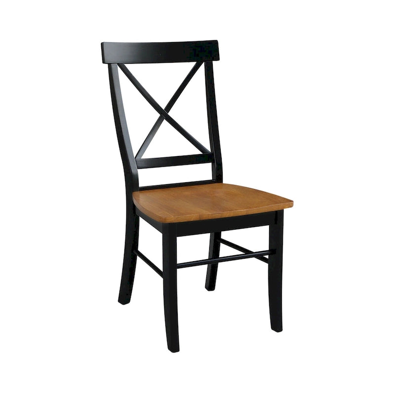 Table à abattants 42 po avec 4 chaises de salle à manger à dossier croisé - Ensemble de 5 pièces