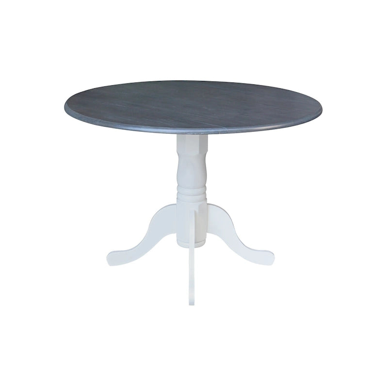 Table à abattants 42 po avec 4 chaises de salle à manger à dossier croisé - Ensemble de 5 pièces