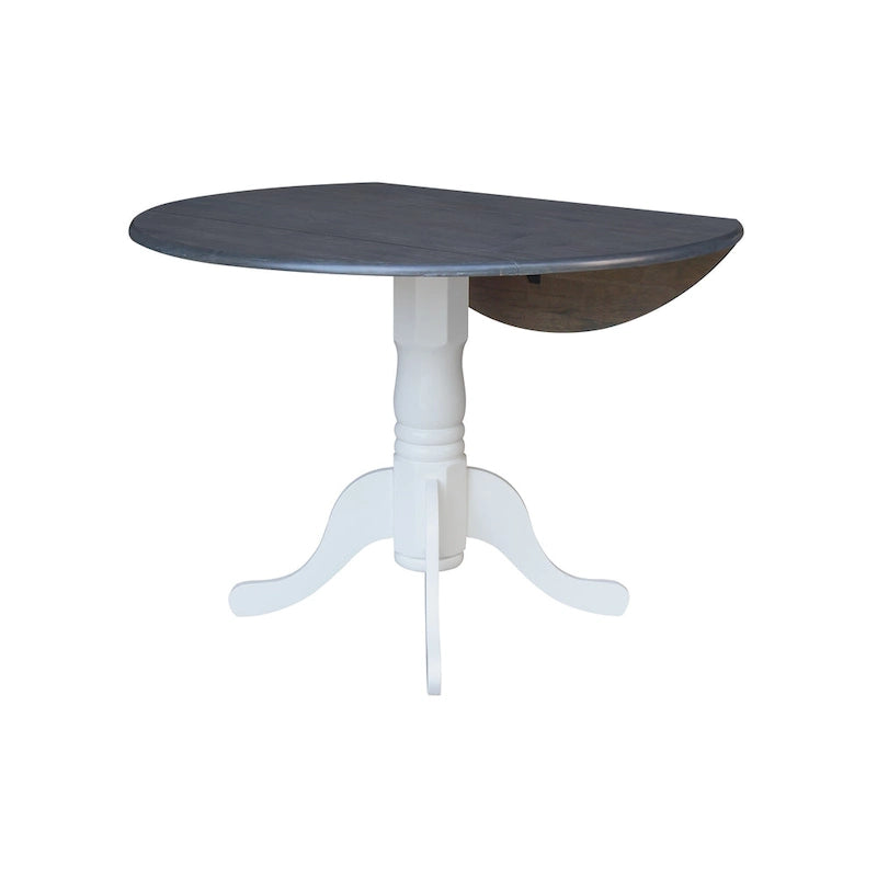 Table à abattants 42 po avec 4 chaises de salle à manger à dossier croisé - Ensemble de 5 pièces