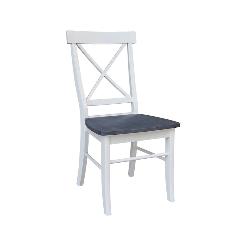 Table à abattants 42 po avec 4 chaises de salle à manger à dossier croisé - Ensemble de 5 pièces