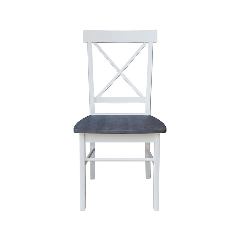 Table à abattants 42 po avec 4 chaises de salle à manger à dossier croisé - Ensemble de 5 pièces