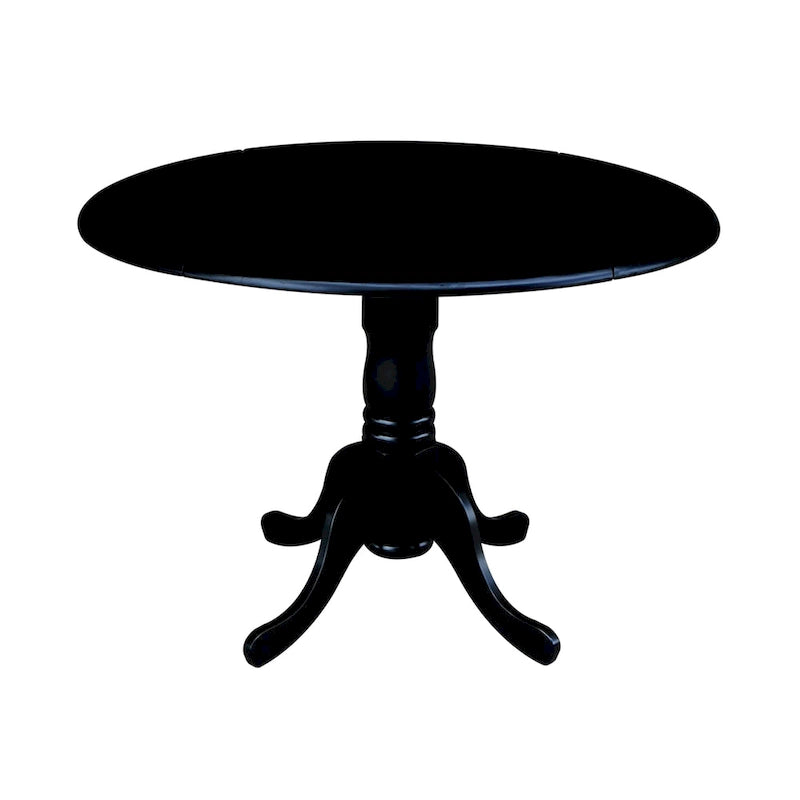 Table à abattants 42 po avec 4 chaises de salle à manger à dossier croisé - Ensemble de 5 pièces