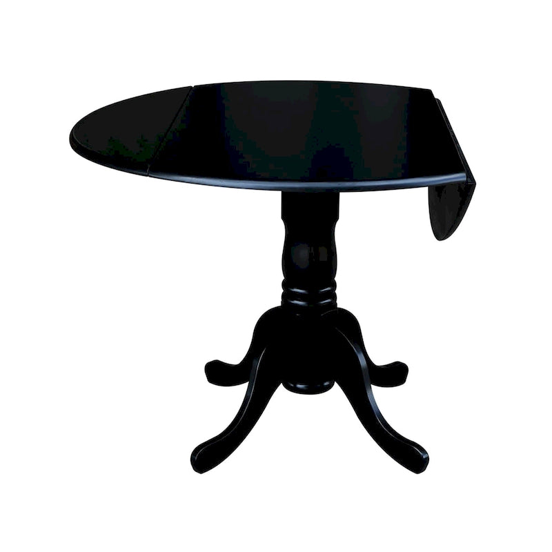 Table à abattants 42 po avec 4 chaises de salle à manger à dossier croisé - Ensemble de 5 pièces