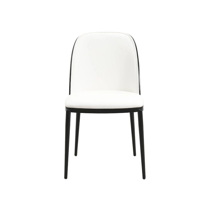 Chaise de salle à manger avec assise rembourrée, chaise d'appoint avec cadre en bois MDF et acier, lot de 4
