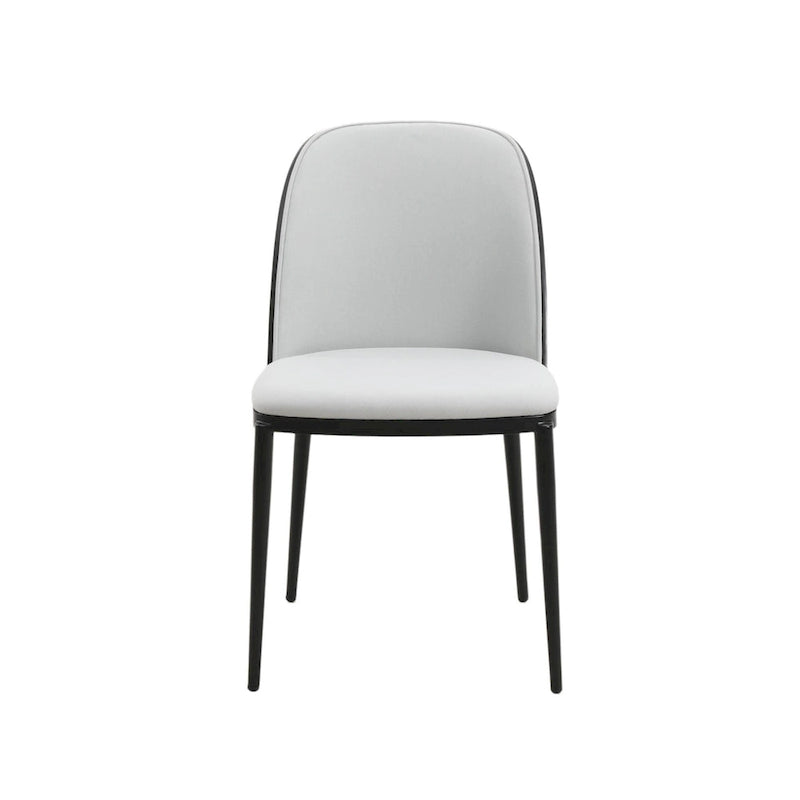 Chaise de salle à manger avec assise rembourrée, chaise d'appoint avec cadre en bois MDF et acier, lot de 4