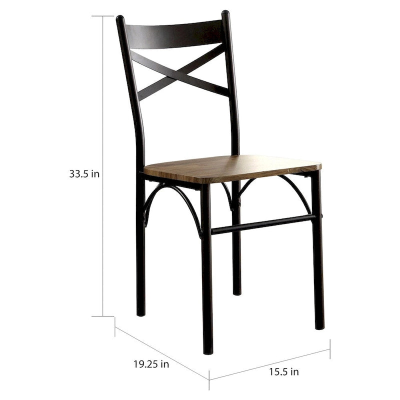 Ensemble de salle à manger Zath Industrial Metal 5 pièces par Furniture of America