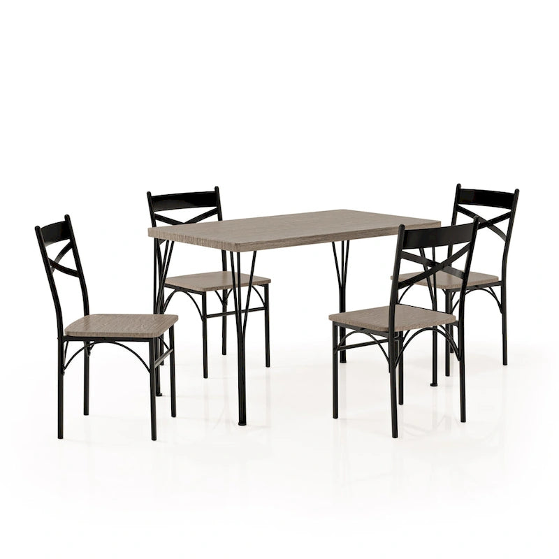 Ensemble de salle à manger Zath Industrial Metal 5 pièces par Furniture of America