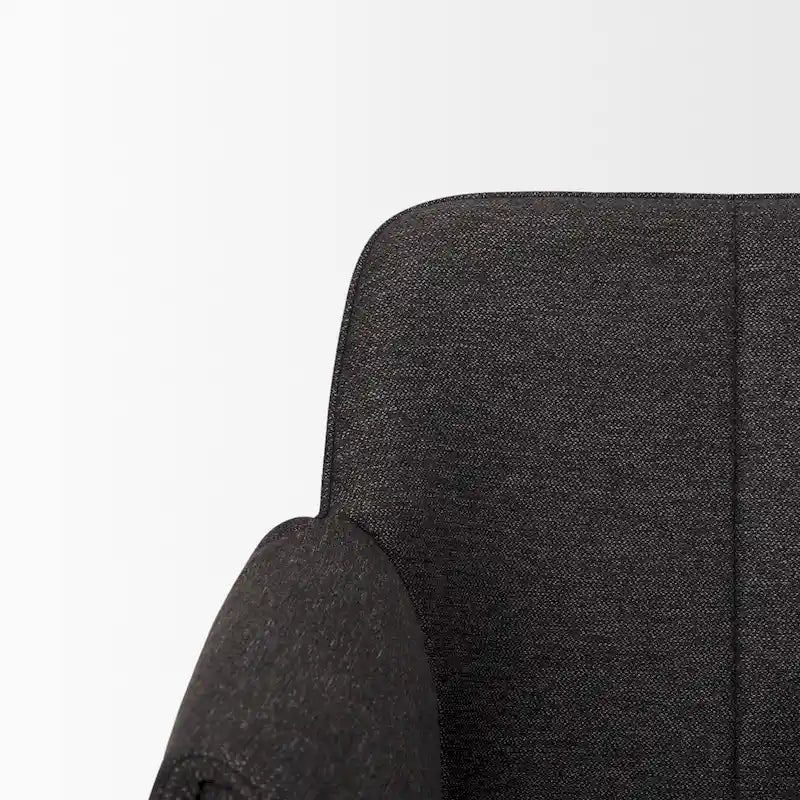 Chaise de salle à manger Brently avec tissu bouclé crème et pieds en métal noir mat