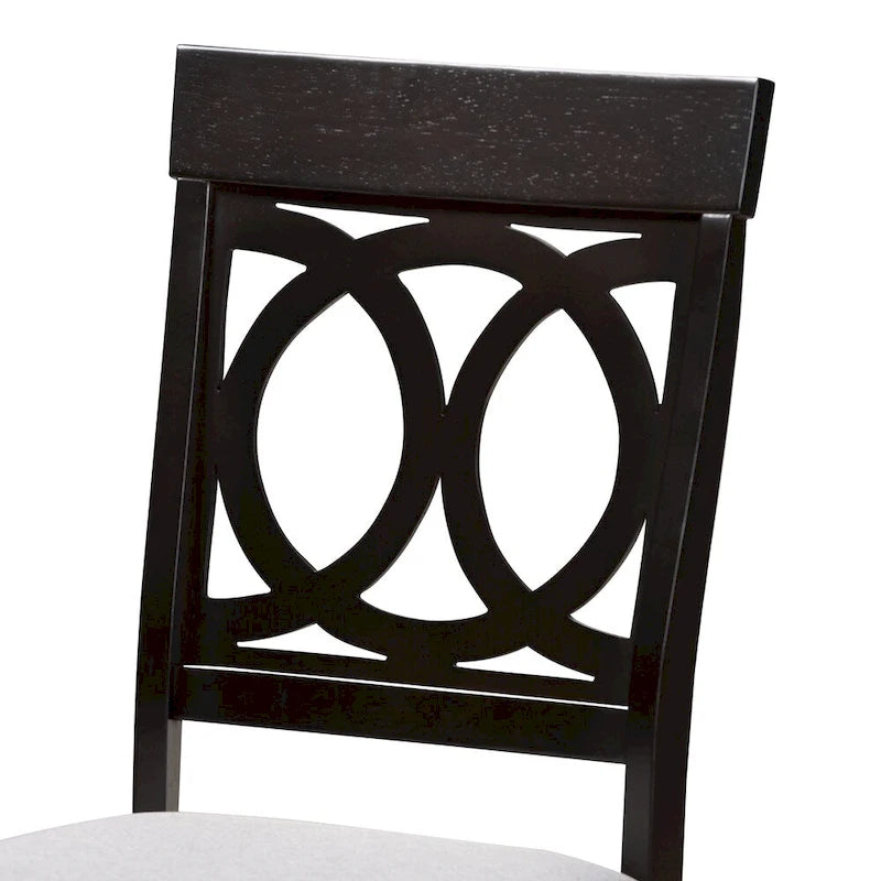 Lot de 4 chaises de salle à manger modernes en tissu Copper Grove Taizz