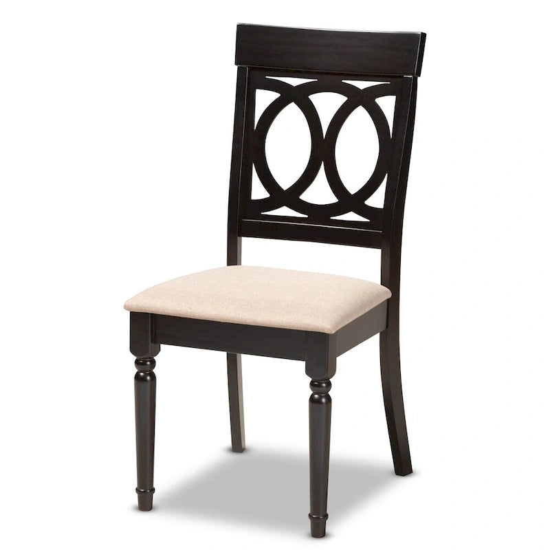Lot de 4 chaises de salle à manger modernes en tissu Copper Grove Taizz