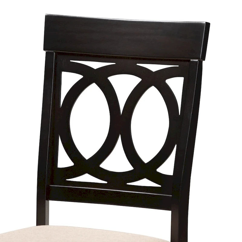 Lot de 4 chaises de salle à manger modernes en tissu Copper Grove Taizz