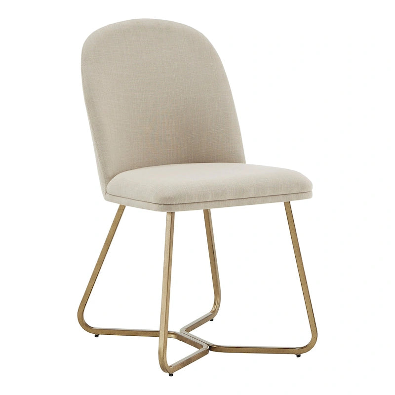 Chaise de salle à manger Cheyenne en métal doré (lot de 2) par iNSPIRE Q Modern