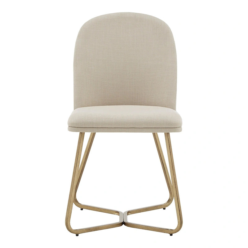 Chaise de salle à manger Cheyenne en métal doré (lot de 2) par iNSPIRE Q Modern